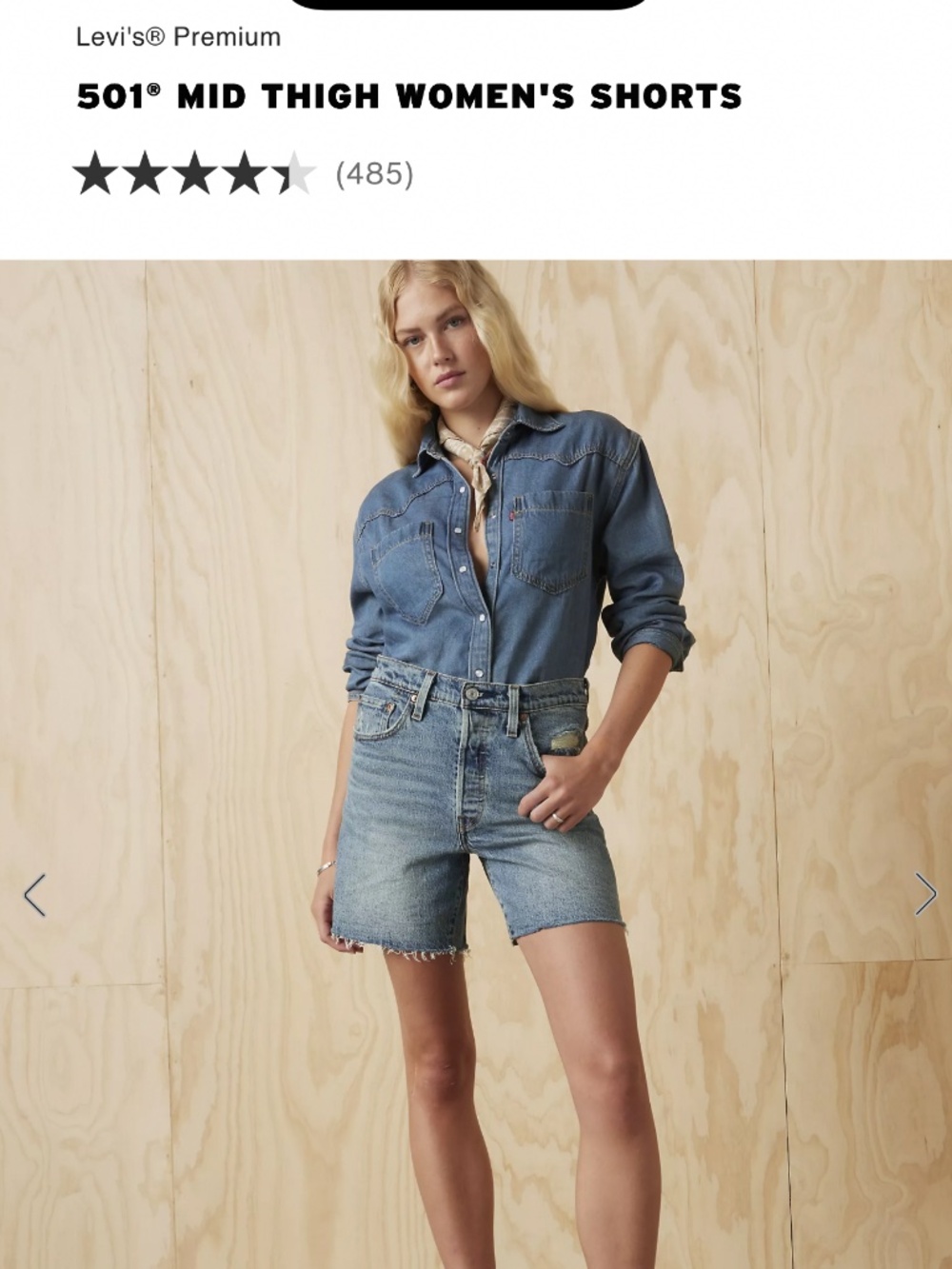 501 Mid Thighs Shorts